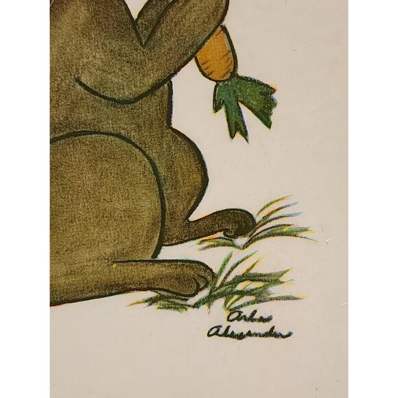 Bunny Wall Hanging Decor by Arlene Alexander circa 1970s - Picture 2 of 8